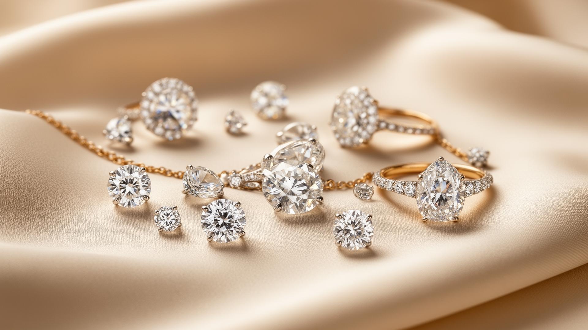 Elegant natural diamond presentation