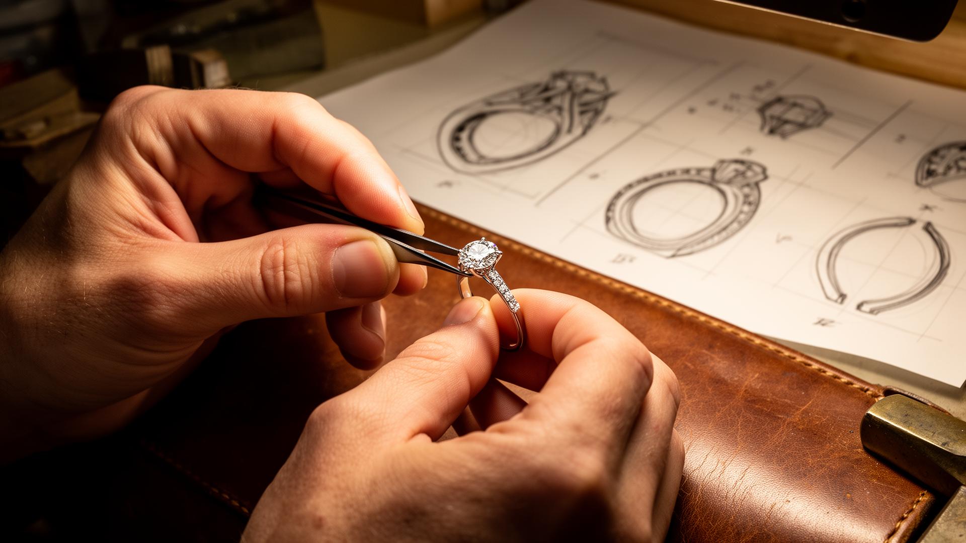 A master jeweler at work in the Giuliana atelier