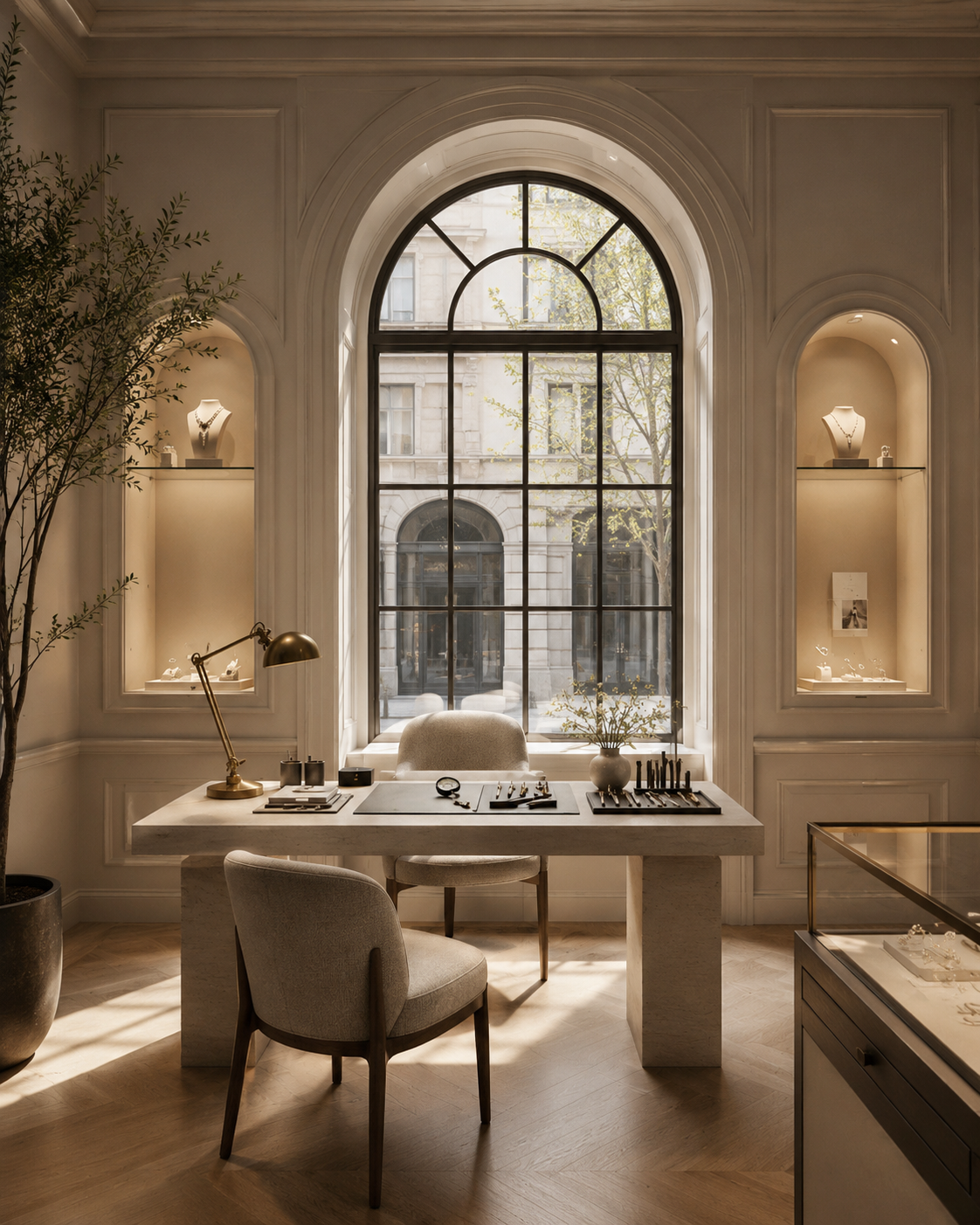 The Giuliana atelier in soft daylight